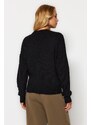 Trendyol Black Soft Textured Knitwear Sweater