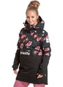 Meatfly dámská SNB & SKI bunda Aiko Premium Hibiscus Black | Květy