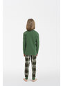 Italian Fashion Chlapecké pyžamo Seward, dlouhý rukáv, dlouhé nohavice - zelená/potisk