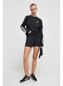 Mikina adidas dámská, černá barva, vzorovaná, HZ5744