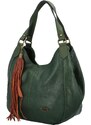 Coveri Stylová velká koženková dámská kabelka Erica, zelená