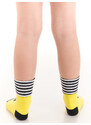 Denokids Ari Girls' Yellow Black Socks 2-Pack