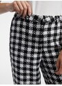 Orsay Bílo-černé dámské vzorované kalhoty - Dámské