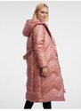 Orsay Starorůžový dámský péřový kabát - Dámské