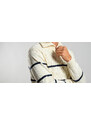 Alain Delon Béžový vlnený pulóver so zipsom ku krku