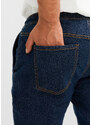 bonprix Termo džíny bez zapínání Modrá