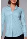 J.STYLE Světle modrá klasická dámská košile (HH039-41)