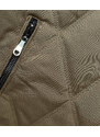 J.STYLE Prošívaná bunda v olivové barvě s ozdobnými stahovacími lemy (16M9085-84)