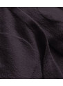 MADE IN ITALY Dlouhý vlněný přehoz přes oblečení typu alpaka v lilkové barvě s kapucí (908)