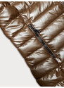 J.STYLE Prošívaná dámská bunda v karamelové barvě s kapucí (16M9106-84)