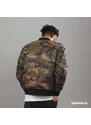 Pánský bomber Urban Classics Camo Basic Bomber Jacket Camo Green