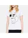 Dámské bílé triko Karl Lagerfeld 55581
