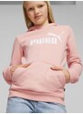 Dětská mikina Puma ESS Logo Hoodie FL G růžová barva, s kapucí, s potiskem