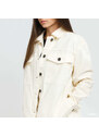 Dámská džínová bunda Urban Classics Ladies Oversized Shirt Jacket Cream