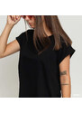 Dámské tričko Urban Classics Ladies Organic Extended Shoulder Tee Black