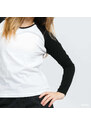 Dámské tričko Urban Classics Ladies Contrast Raglan Longsleeve White / Black