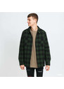 Pánská bunda Urban Classics Padded Check Flannel Shirt Green / Black