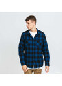 Pánská košile Urban Classics Checked Flanell Shirt Black/ Blue