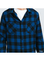 Pánská košile Urban Classics Checked Flanell Shirt Black/ Blue