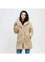Dámská zimní bunda Urban Classics Ladies Oversized Sherpa Coat Beige