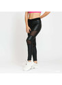 Dámské legíny Urban Classics Ladies Tech Mesh Faux Leather Leggings Black