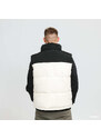 Pánská vesta Urban Classics Block Puffer Vest Cream/ Black