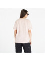 Dámské tričko Karl Kani Small Signature Pinstripe Os Tee Dusty Rose/ White