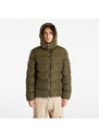 Pánská péřová bunda Urban Classics Hooded Puffer Jacket Dark Olive