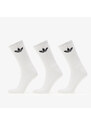 Pánské ponožky adidas Originals Trefoil Cushion Crew Socks 3-Pack White