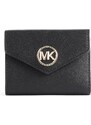 Kožená peněženka Michael Kors Greenwich medium černá