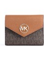 Peněženka Michael Kors Greenwich medium logo hnědá