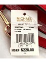 Michael Kors kožená peněženka wristlet double zip červená flame OUTLET