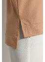 Trendyol Beige Stoned Knitted Tunic with Slits on the Sides
