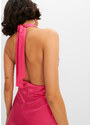 bonprix Šaty s ramínkem kolem krku a pajetkami Pink