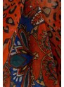 MladaModa Pestrobarevný viskózový komínový šátek model 23919 oranžový