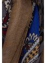 MladaModa Pestrobarevný viskózový komínový šátek model 23919 šedý