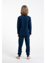 Italian Fashion Chlapecké pyžamo, dlouhé rukávy, dlouhé kalhoty - tmavě modrá