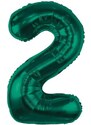 Godan Fóliový balónek - číslo 2, tmavě zelený 85 cm