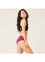 Menstruační kalhotky Modibodi Sensual Hi-Waist Bikini Maxi Garnet - VYBALENÉ (MODI4042GVYB) S