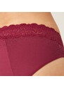 Menstruační kalhotky Modibodi Sensual Hi-Waist Bikini Maxi Garnet - VYBALENÉ (MODI4042GVYB) S