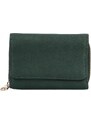 Coveri Dámská malá koženková peněženka Annien, tmavě zelená