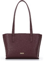 Malá tříkomorová dámská kabelka z ekologické kůže Wittchen, švestka, ekologická kůže