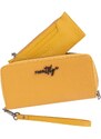 Meatfly kožená peněženka Leila Premium Yellow | Žlutá