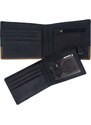 Meatfly kožená peněženka Eddie Premium Black/Oak | Černá
