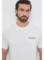 Bavlněné tričko Guess MEDGAR béžová barva, s potiskem, Z4RI08 I3Z14