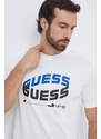 Bavlněné tričko Guess DALACH béžová barva, s potiskem, Z4RI03 I3Z14