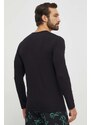 Tričko s dlouhým rukávem BOSS černá barva