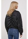 Bomber bunda Calvin Klein Jeans černá barva, přechodná