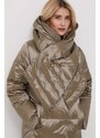 Péřová bunda Tiffi dámská, béžová barva, zimní