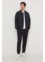 Bomber bunda Calvin Klein Jeans černá barva, přechodná, oversize
